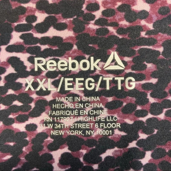 REEBOK  Sz XXL Dotted Pattern Activewear 7/8 Leggings Tights with Side Leg Logo - Picture 9 of 9